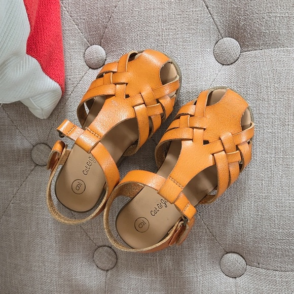 Cat & Jack Other - Cat & Jack Orange Sandals, EUC